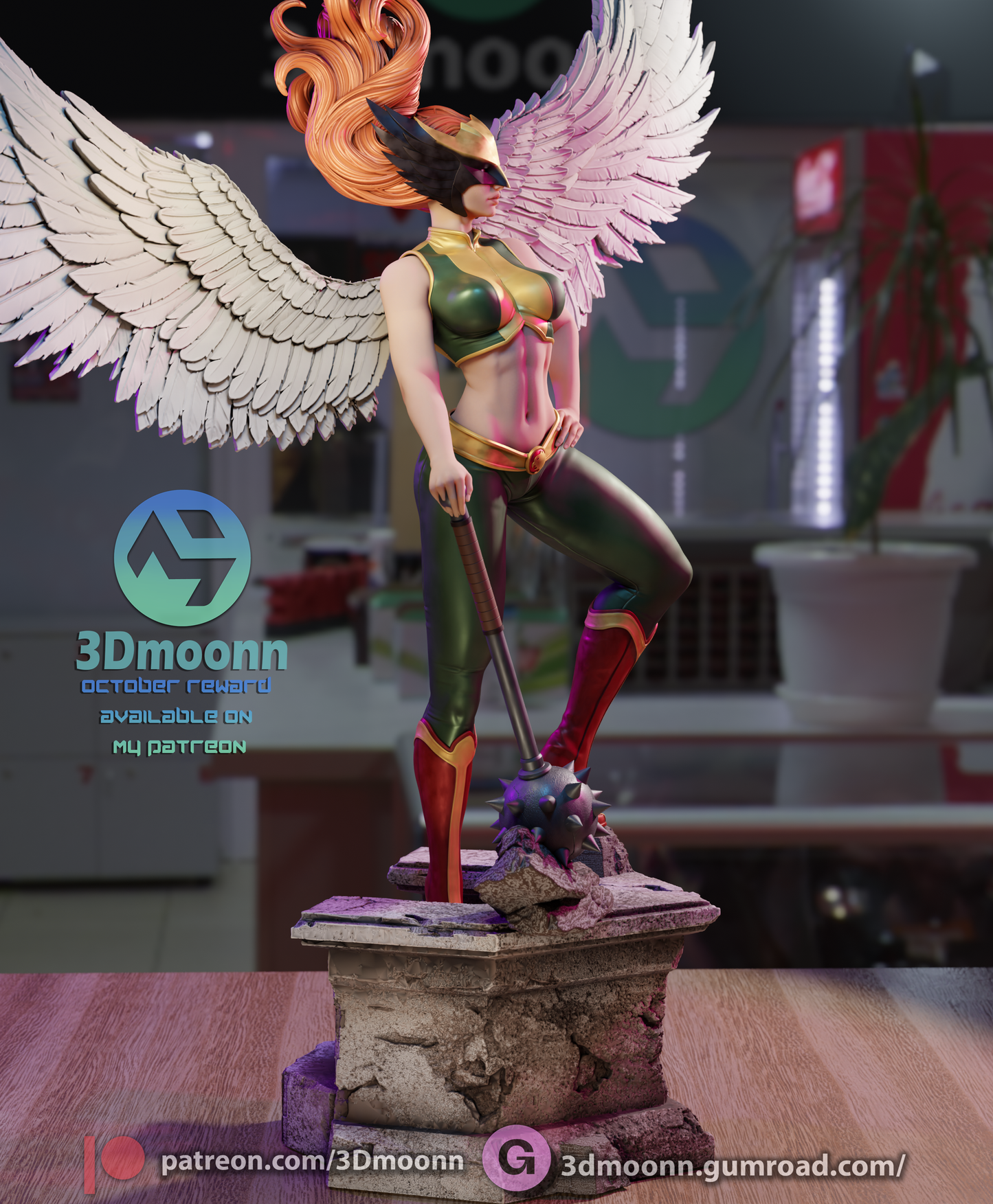 Hawkgirl - 3DMoonn