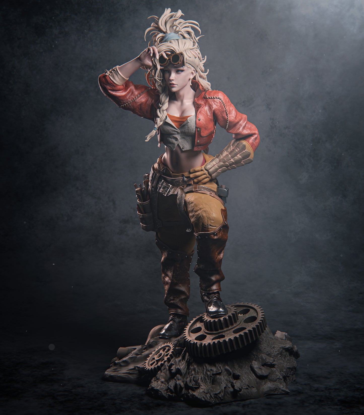 Estatua y miniatura de pin-up
