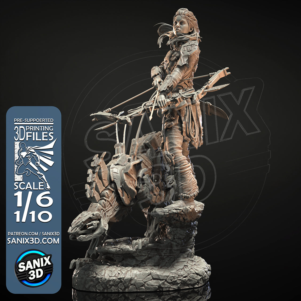 Estatua y miniatura de pin-up