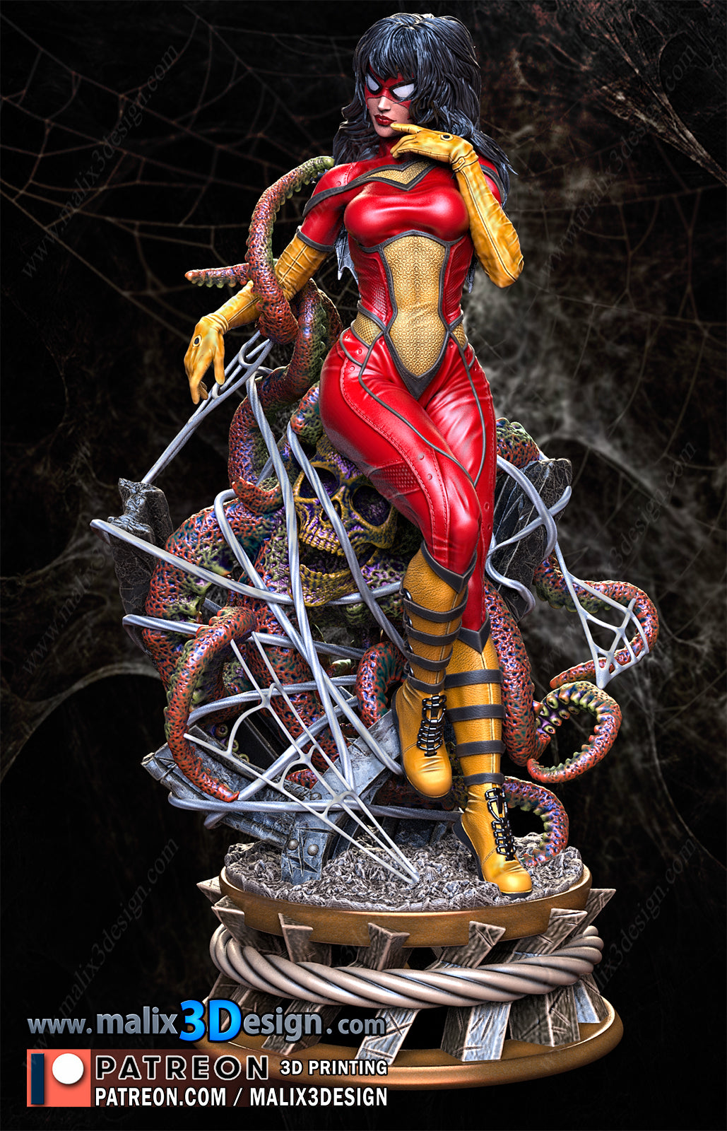 Estatua y miniatura de pin-up