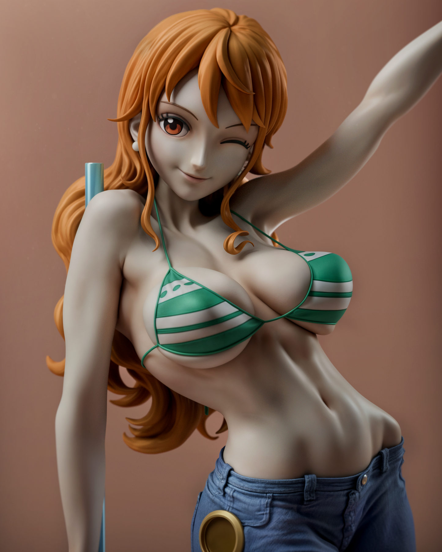 Estatua y miniatura de pin-up