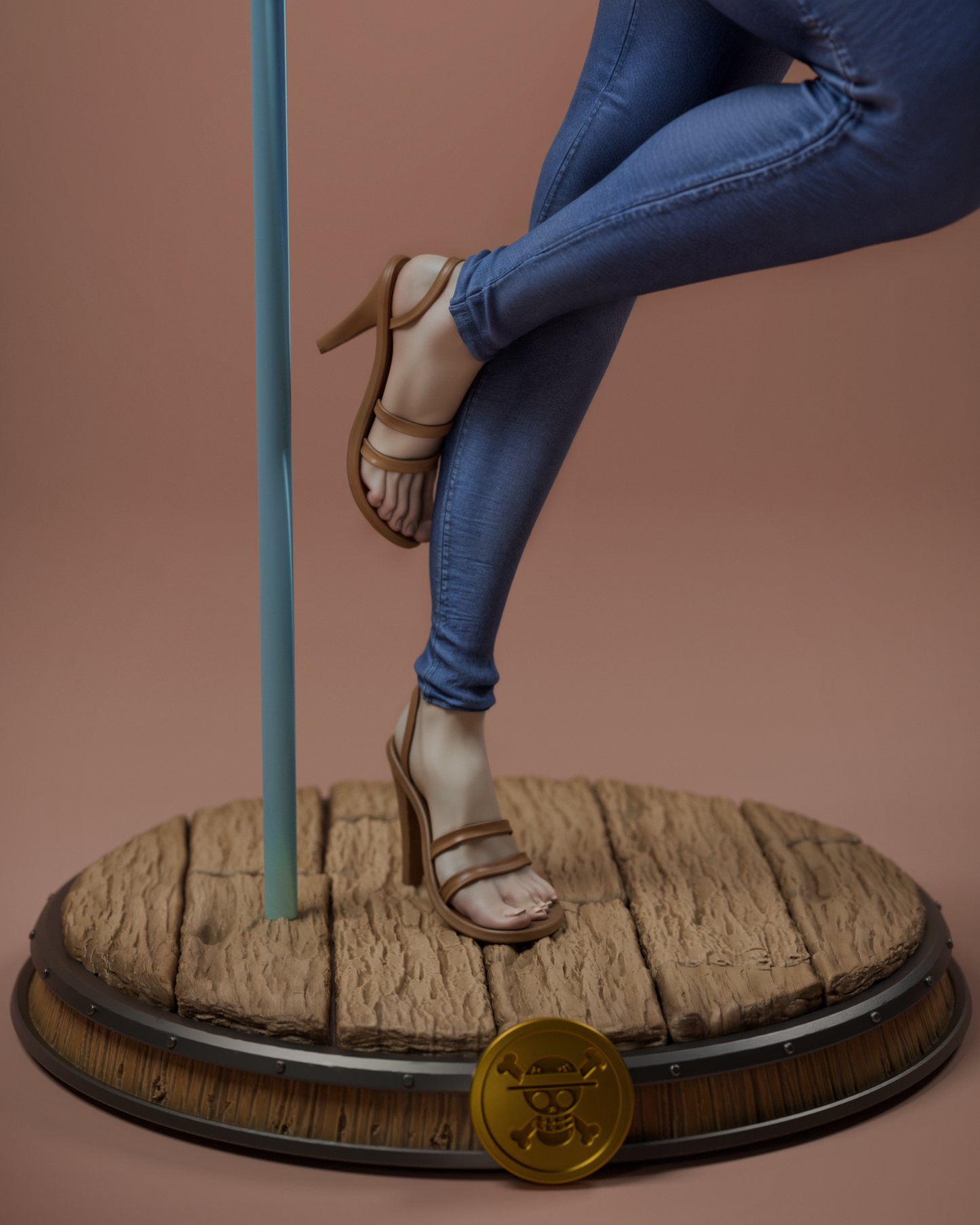 Estatua y miniatura de pin-up