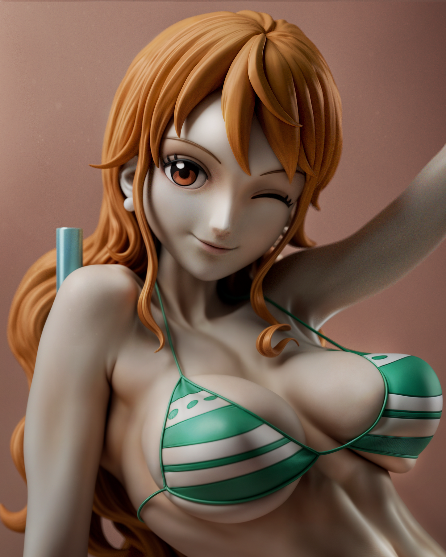 Estatua y miniatura de pin-up