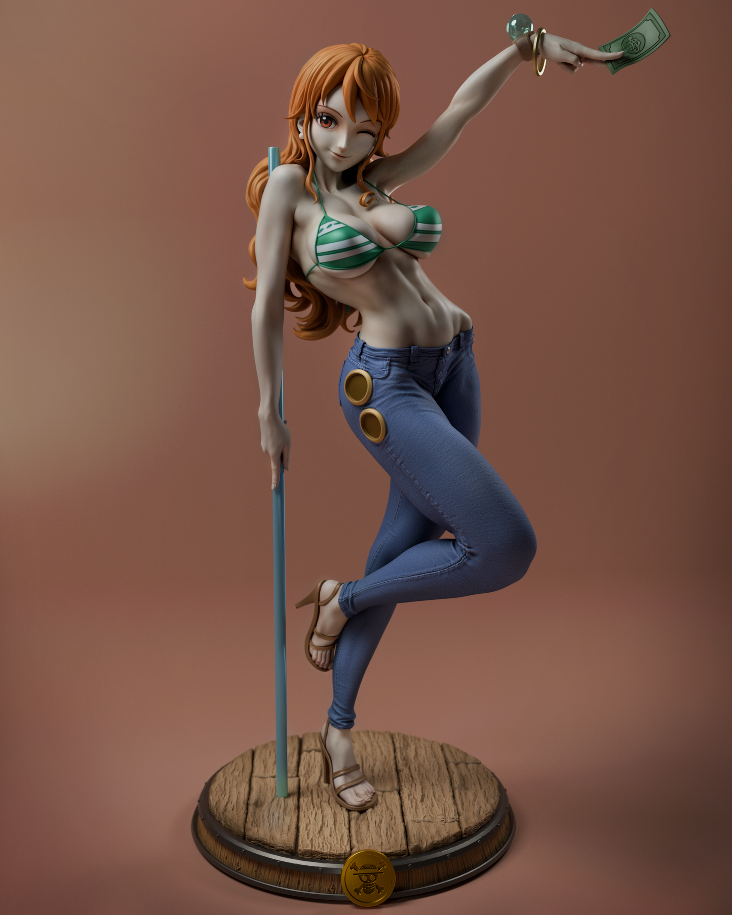 Estatua y miniatura de pin-up