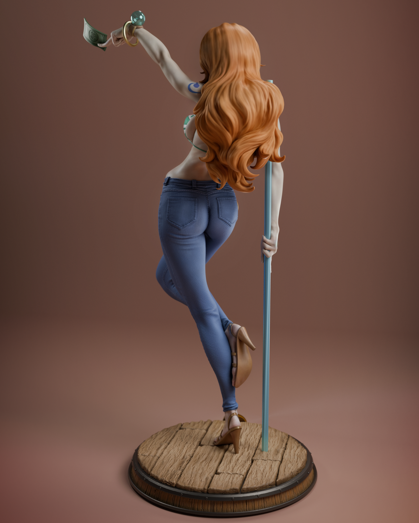 Estatua y miniatura de pin-up