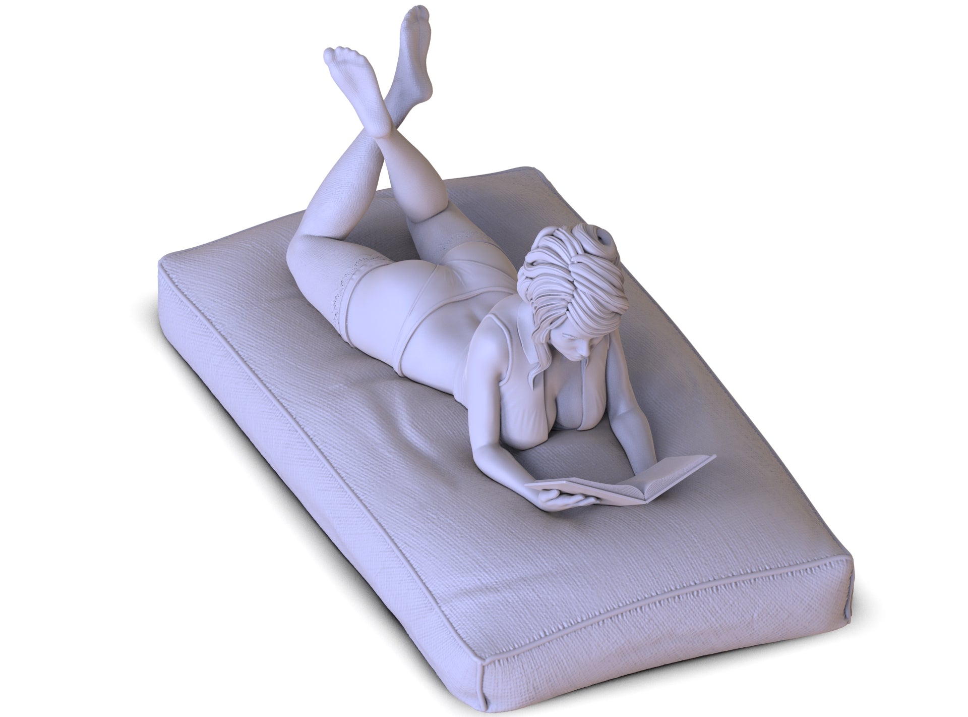 A Girl with a book - Artifex3D - Dark Forge Arts