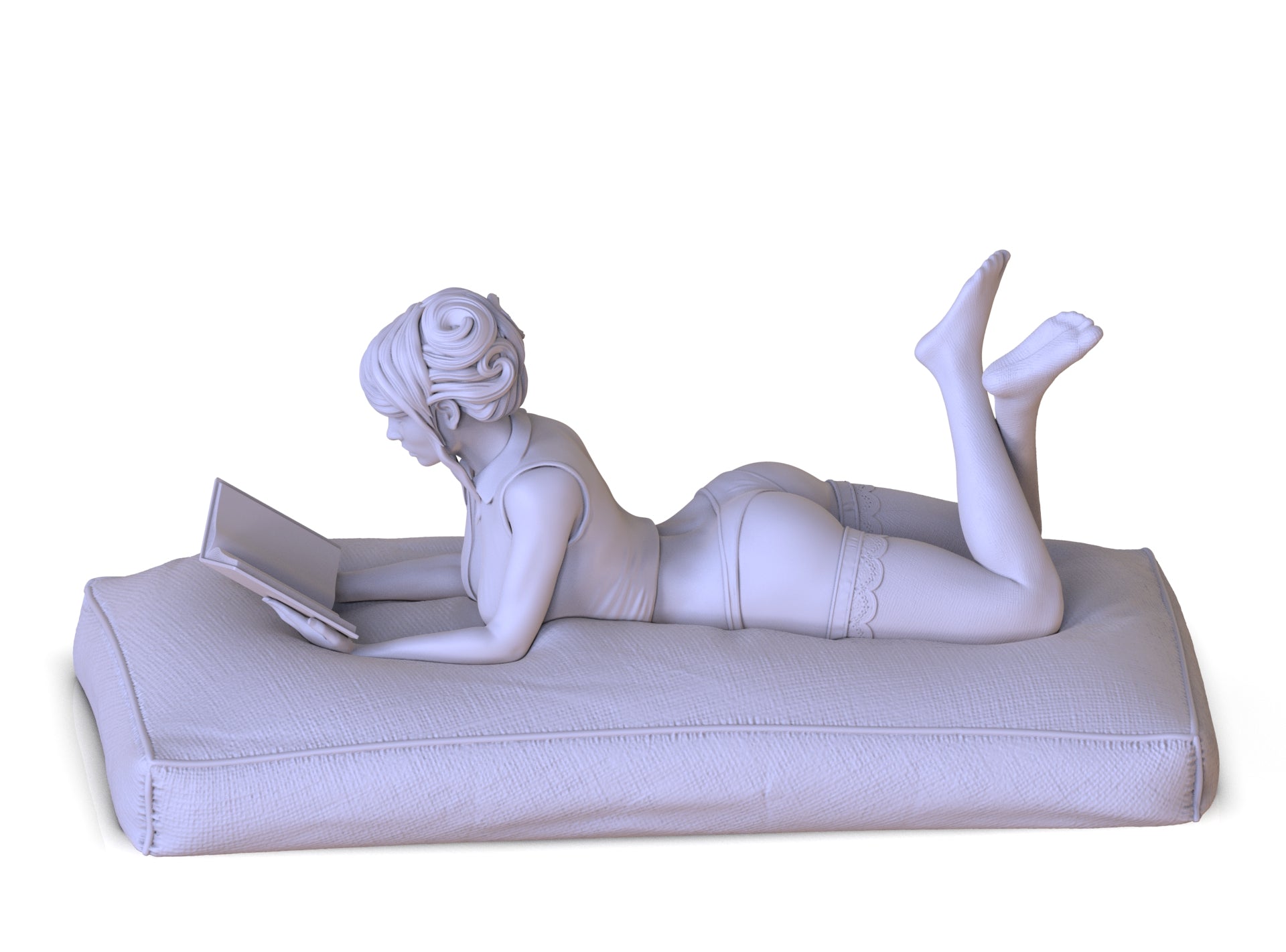 A Girl with a book - Artifex3D - Dark Forge Arts