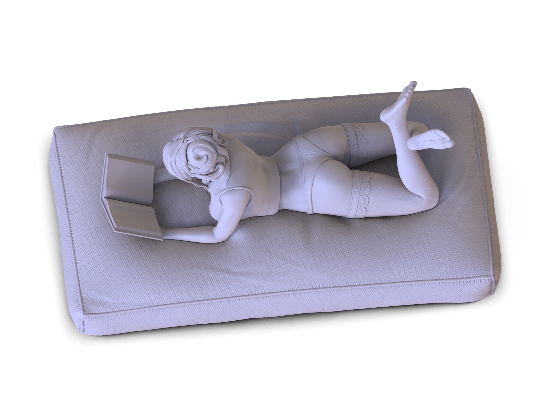 A Girl with a book - Artifex3D - Dark Forge Arts