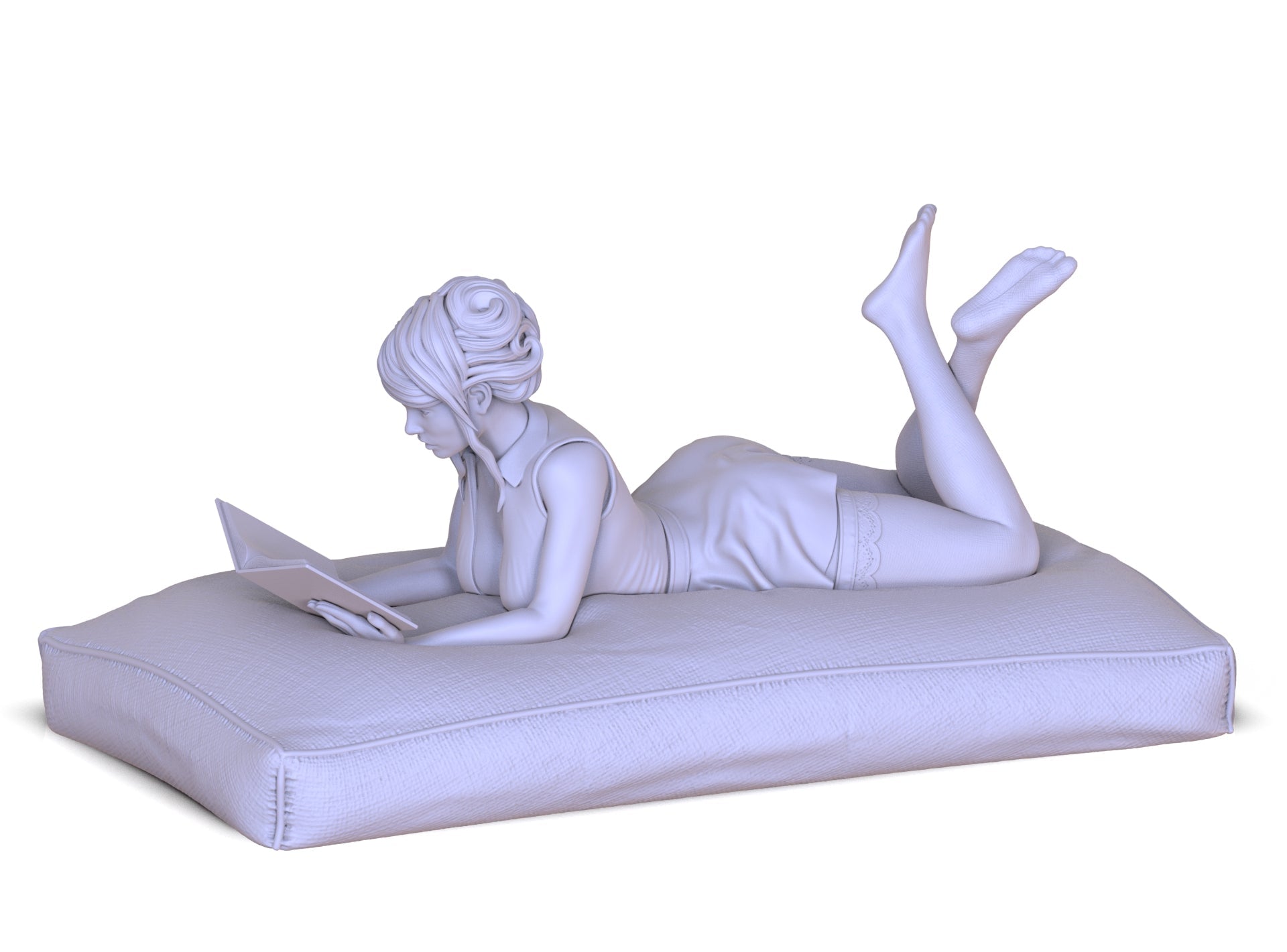 A Girl with a book - Artifex3D - Dark Forge Arts