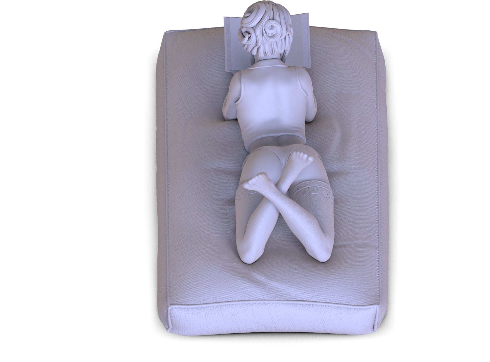 A Girl with a book - Artifex3D - Dark Forge Arts