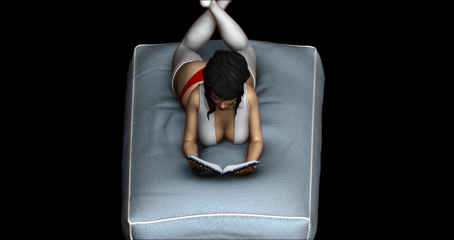 A Girl with a book - Artifex3D - Dark Forge Arts