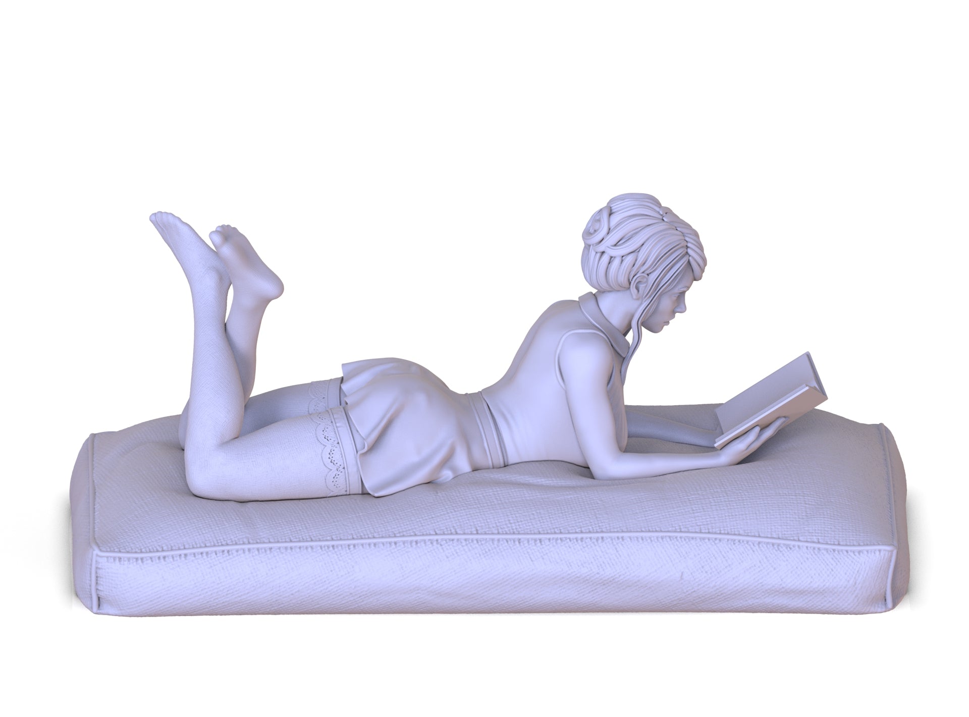 A Girl with a book - Artifex3D - Dark Forge Arts