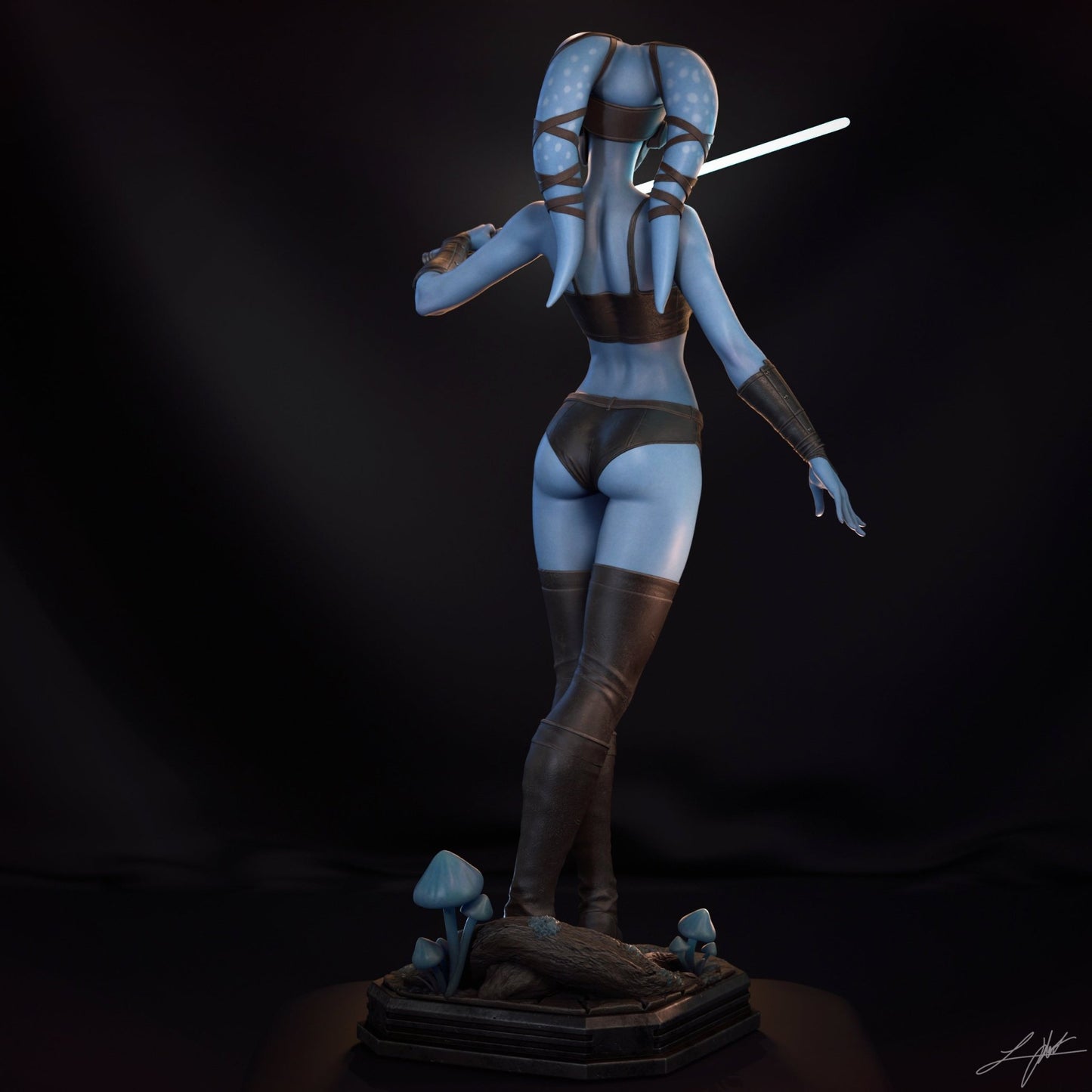 Aayla Secura - Abe3D - Dark Forge Arts