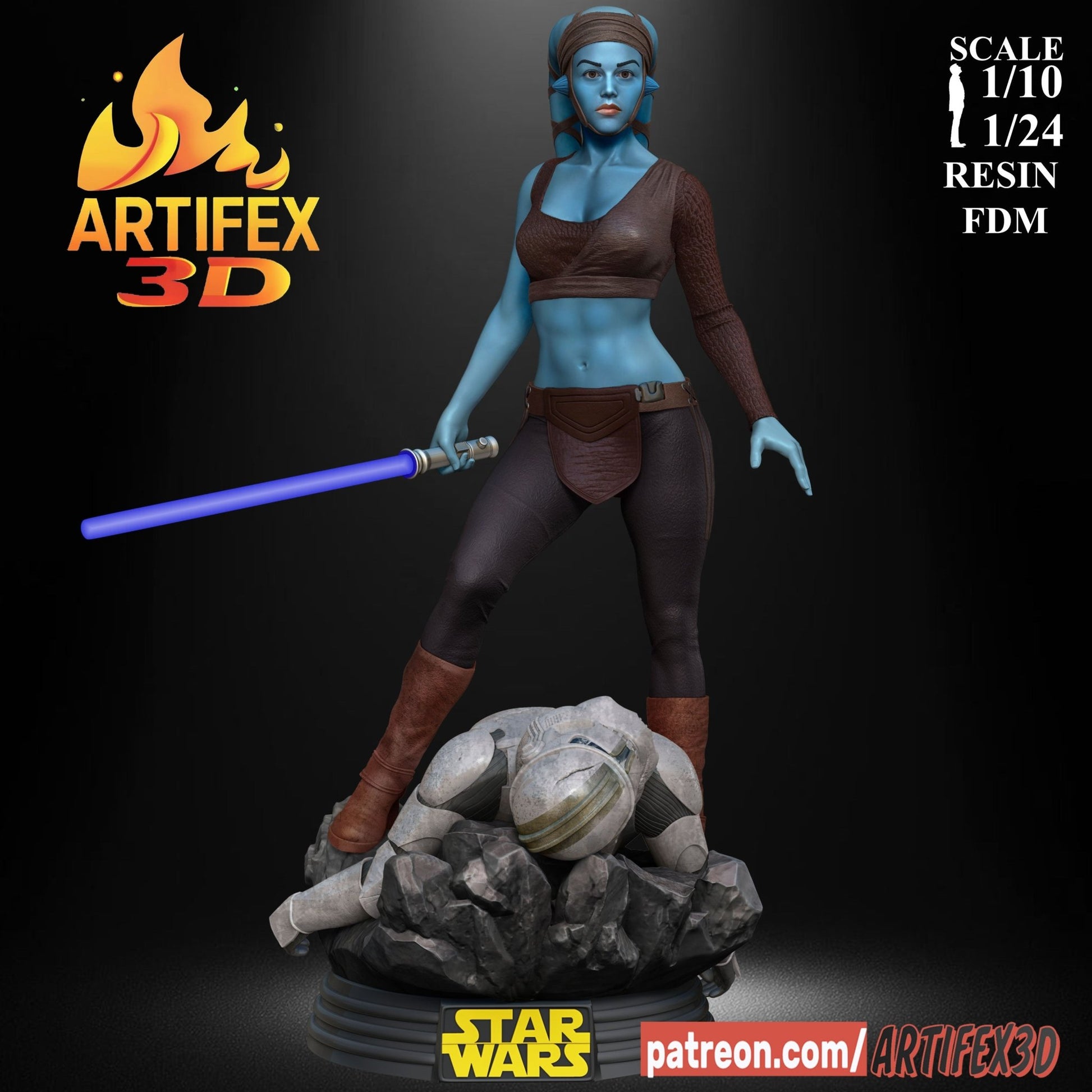 Aayla Secura - Artifex3D - Dark Forge Arts