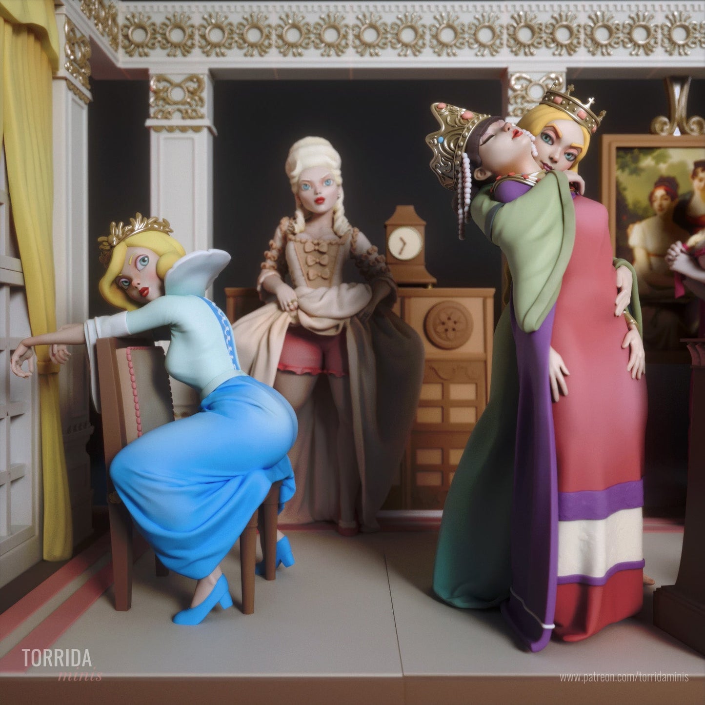 Adorable Queens Diorama - Torrida Minis - Dark Forge Arts