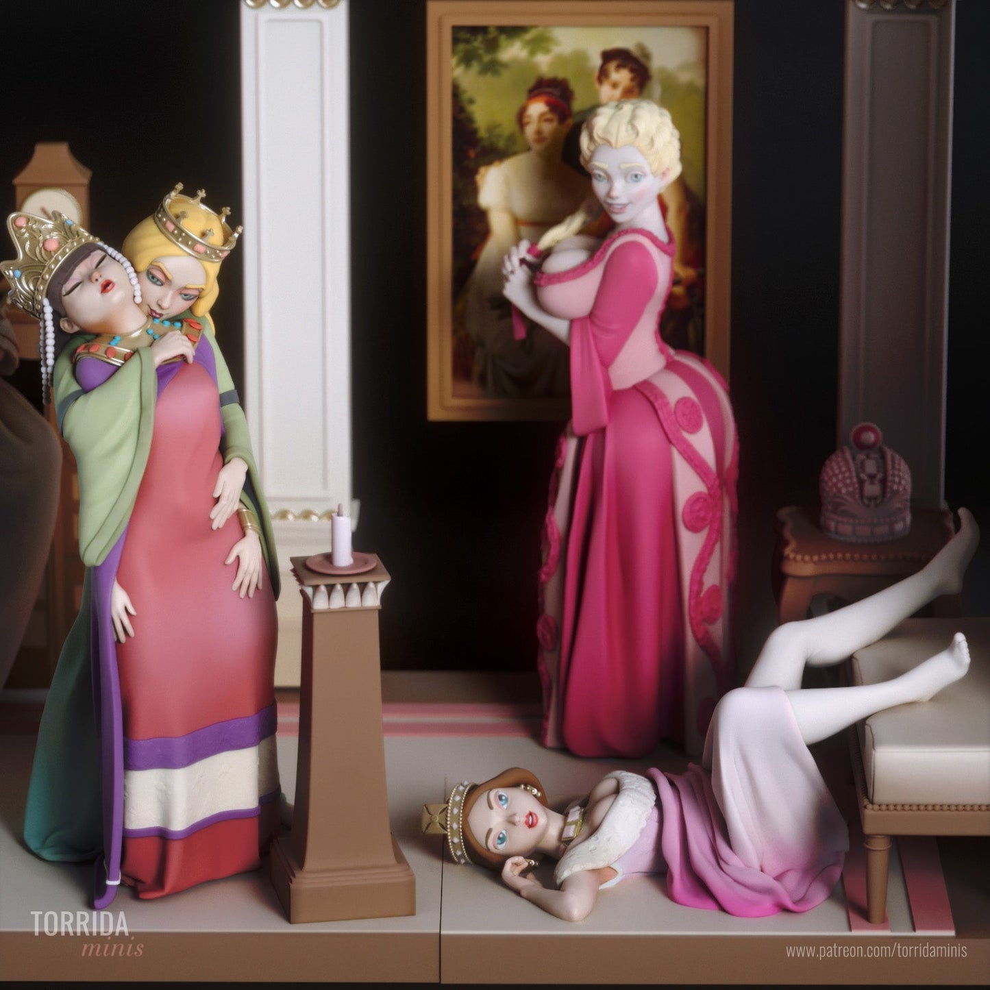 Adorable Queens Diorama - Torrida Minis - Dark Forge Arts