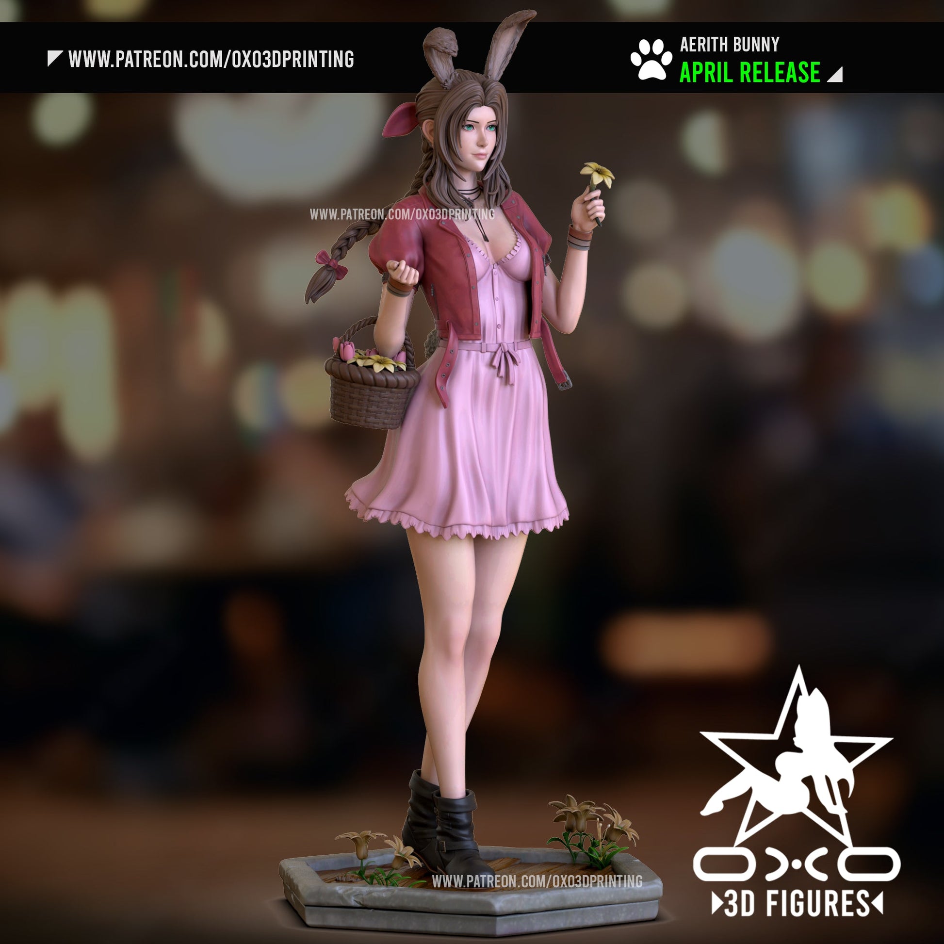Aerith Bunny - OXO3D - Dark Forge Arts