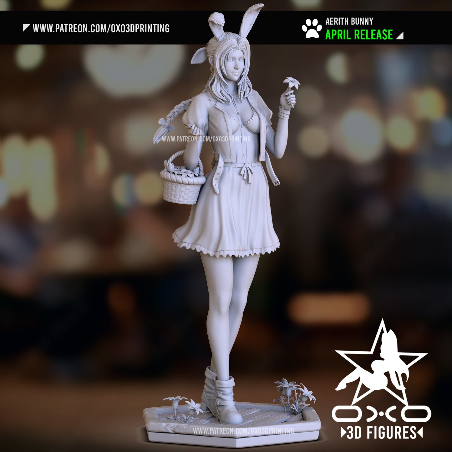 Aerith Bunny - OXO3D - Dark Forge Arts
