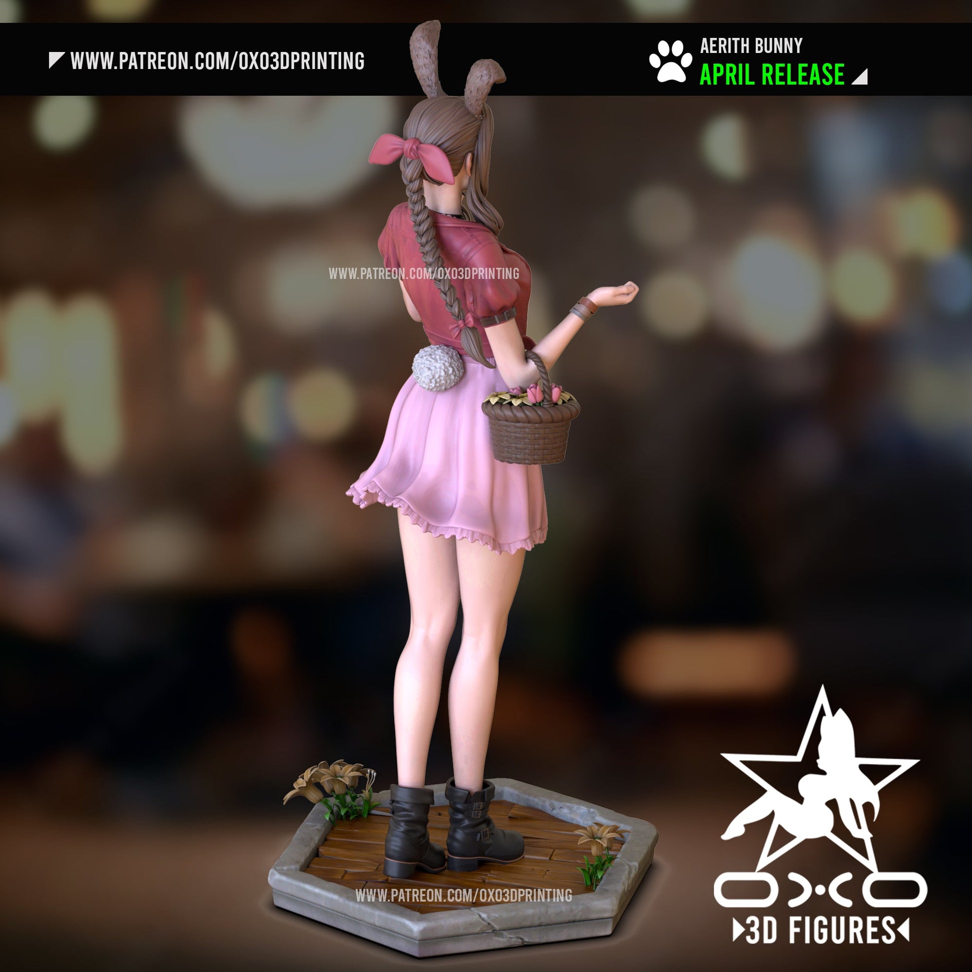 Aerith Bunny - OXO3D - Dark Forge Arts