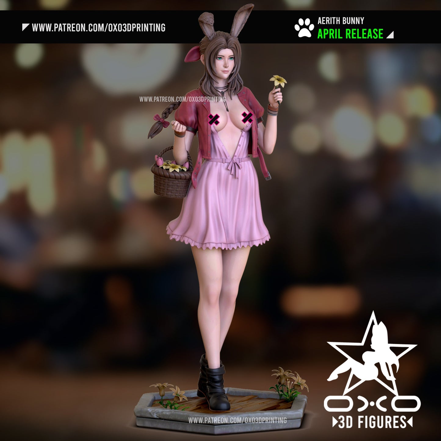 Aerith Bunny - OXO3D - Dark Forge Arts