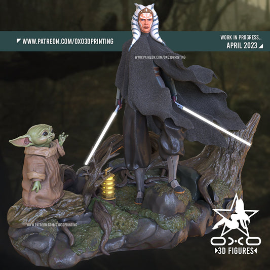 Ahsoka and Grogu - OXO3D - Dark Forge Arts