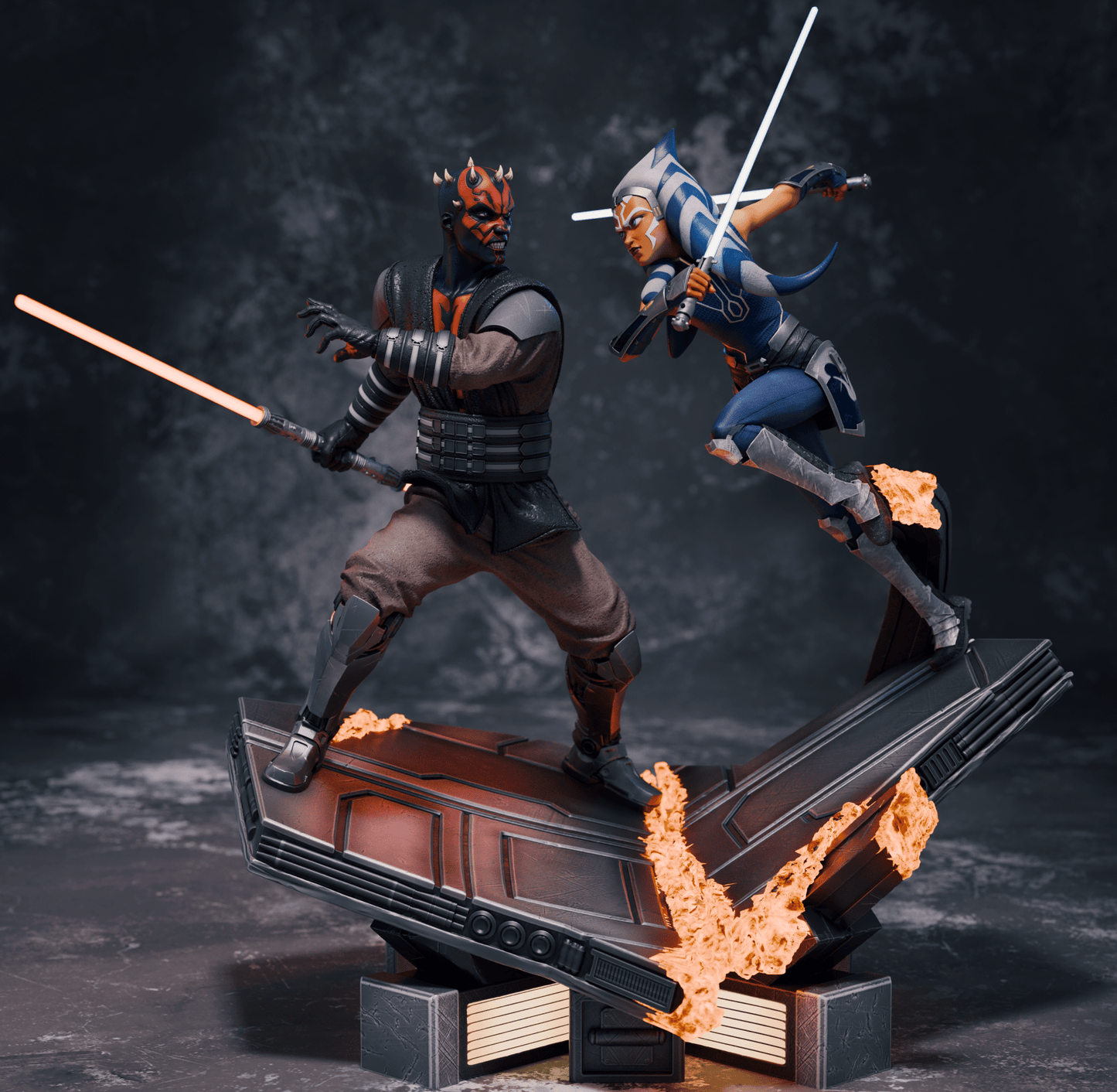 Ahsoka Tano vs. Darth Maul - CA 3D Studios - Dark Forge Arts