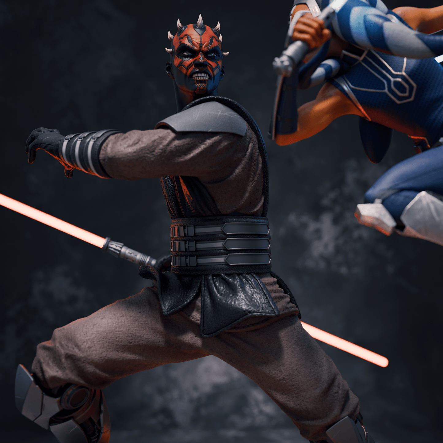 Ahsoka Tano vs. Darth Maul - CA 3D Studios - Dark Forge Arts
