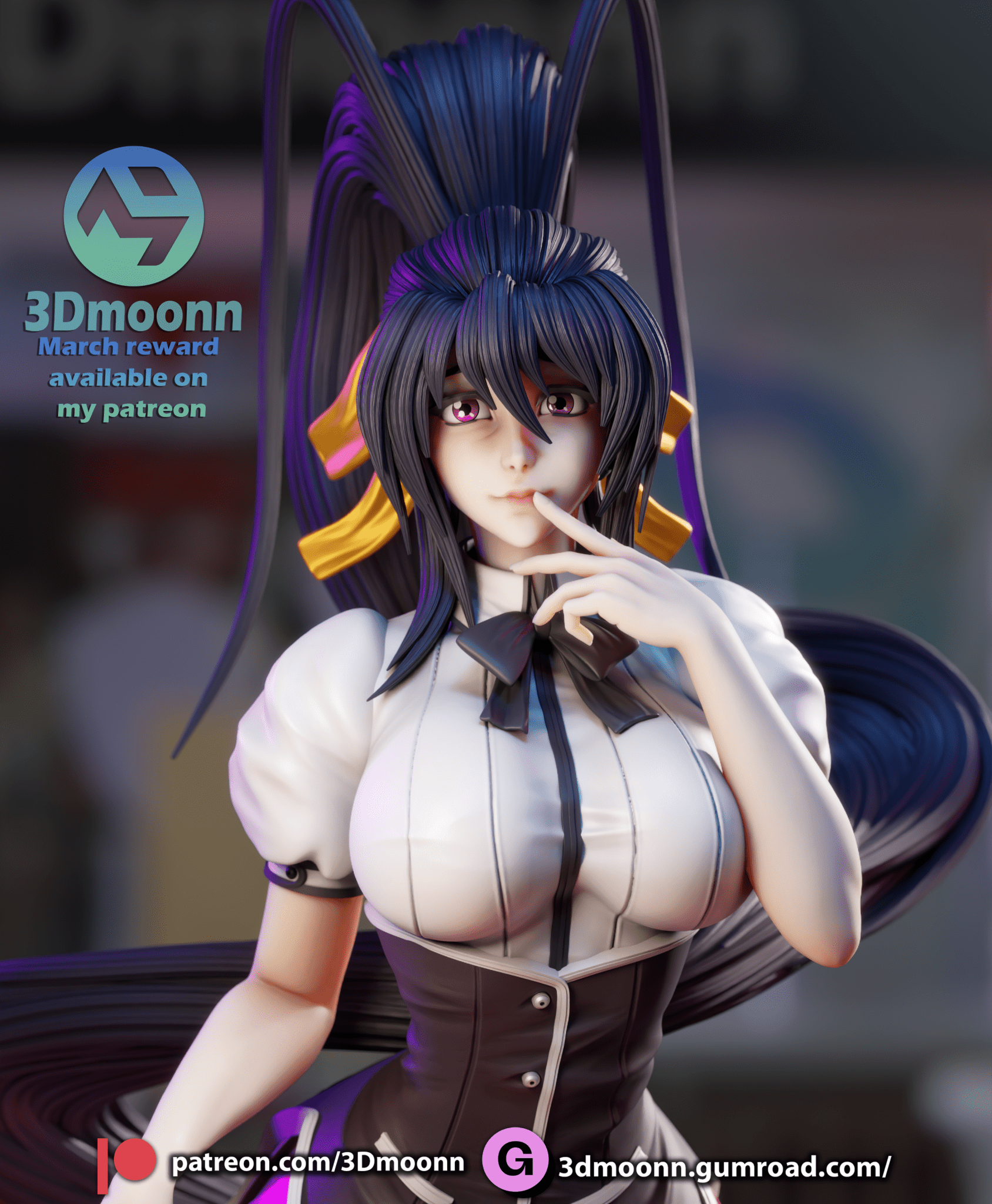 Akeno Himejima - 3DMoonn - Dark Forge Arts