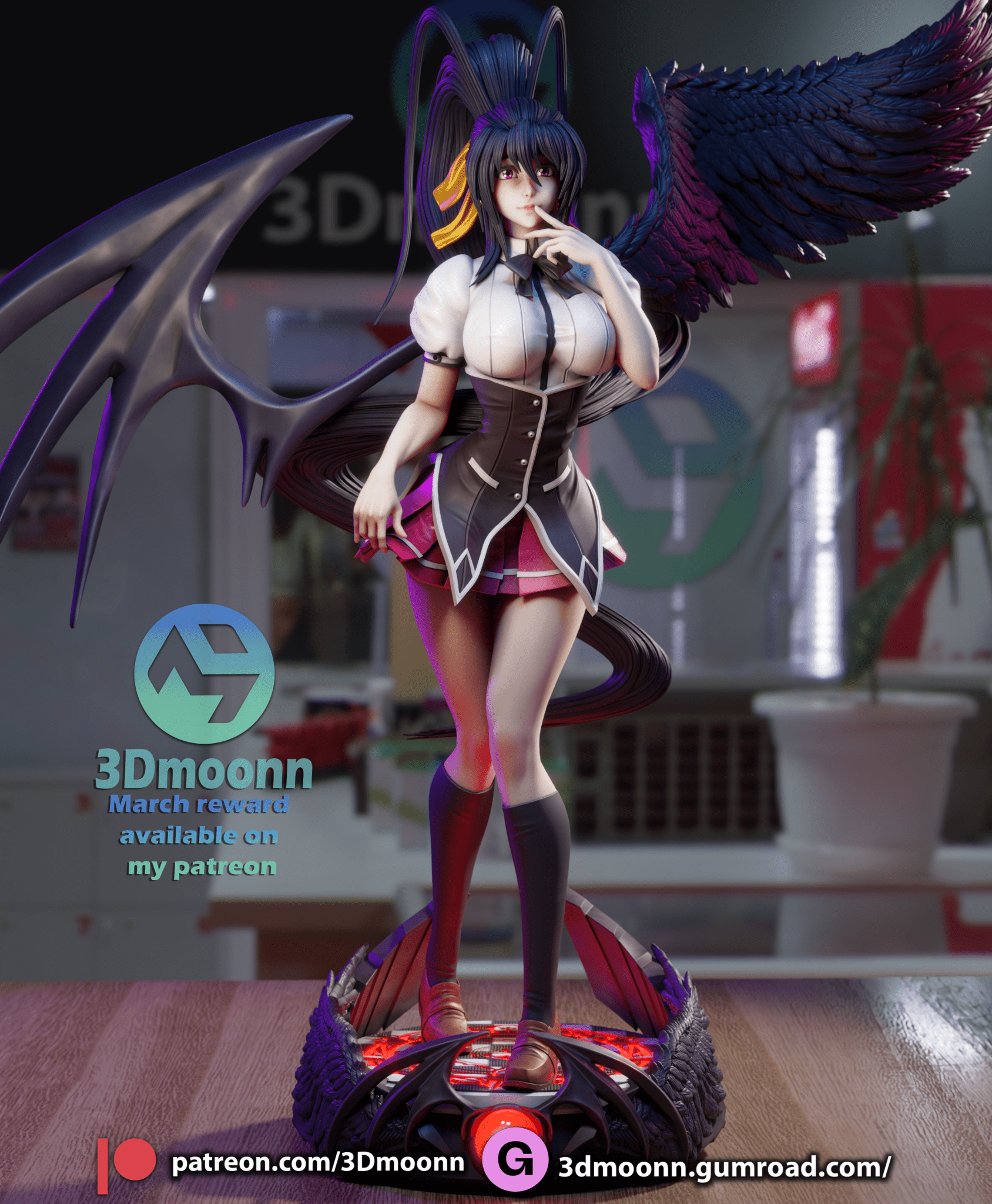 Akeno Himejima - 3DMoonn - Dark Forge Arts