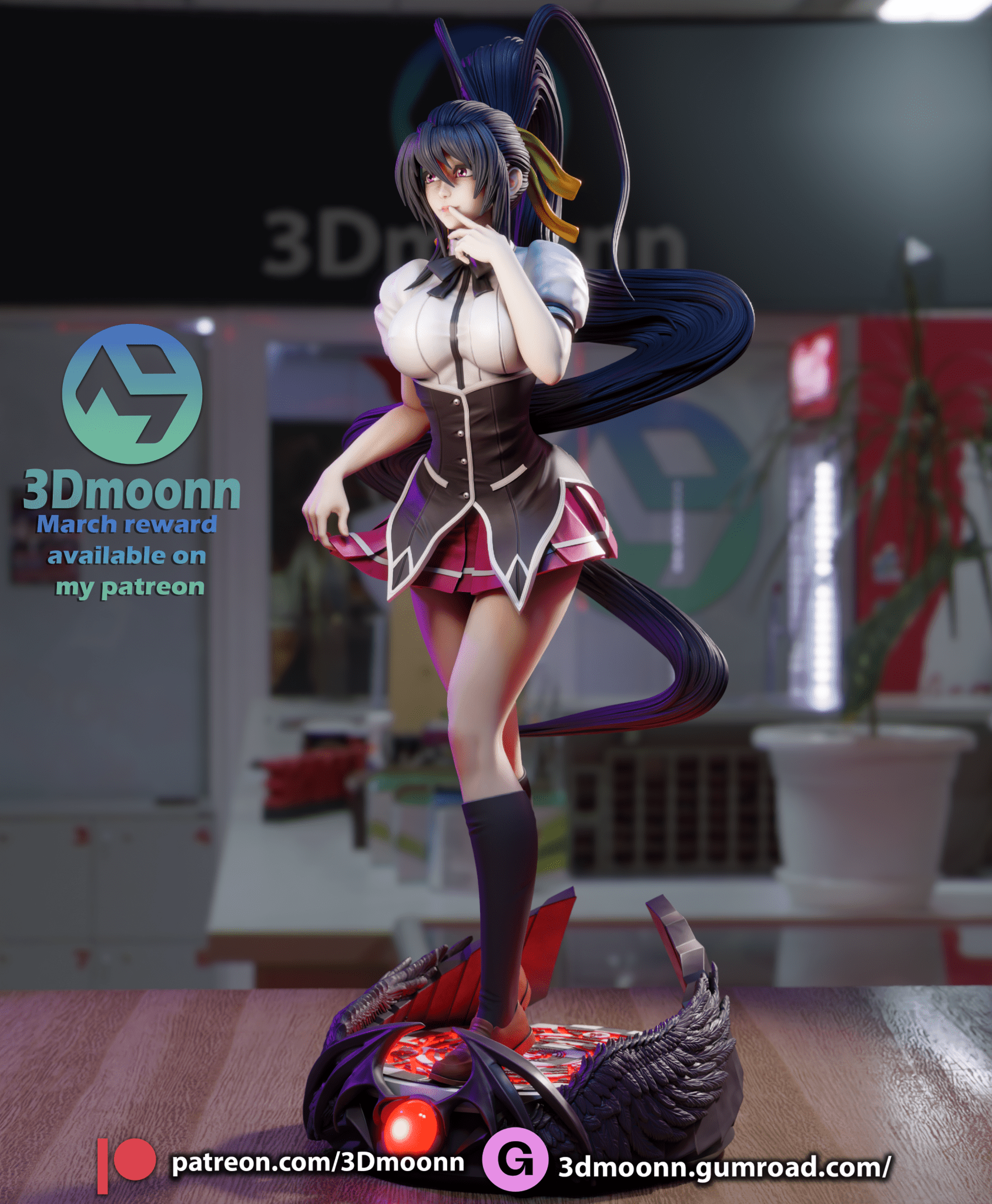 Akeno Himejima - 3DMoonn - Dark Forge Arts