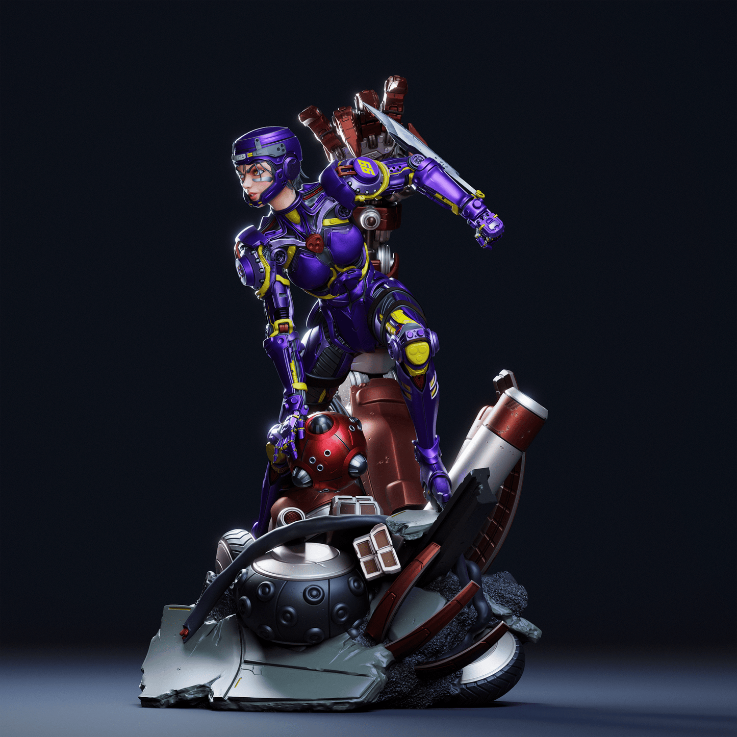 Alita Battle Angel v2 - CA 3D Studios - Dark Forge Arts