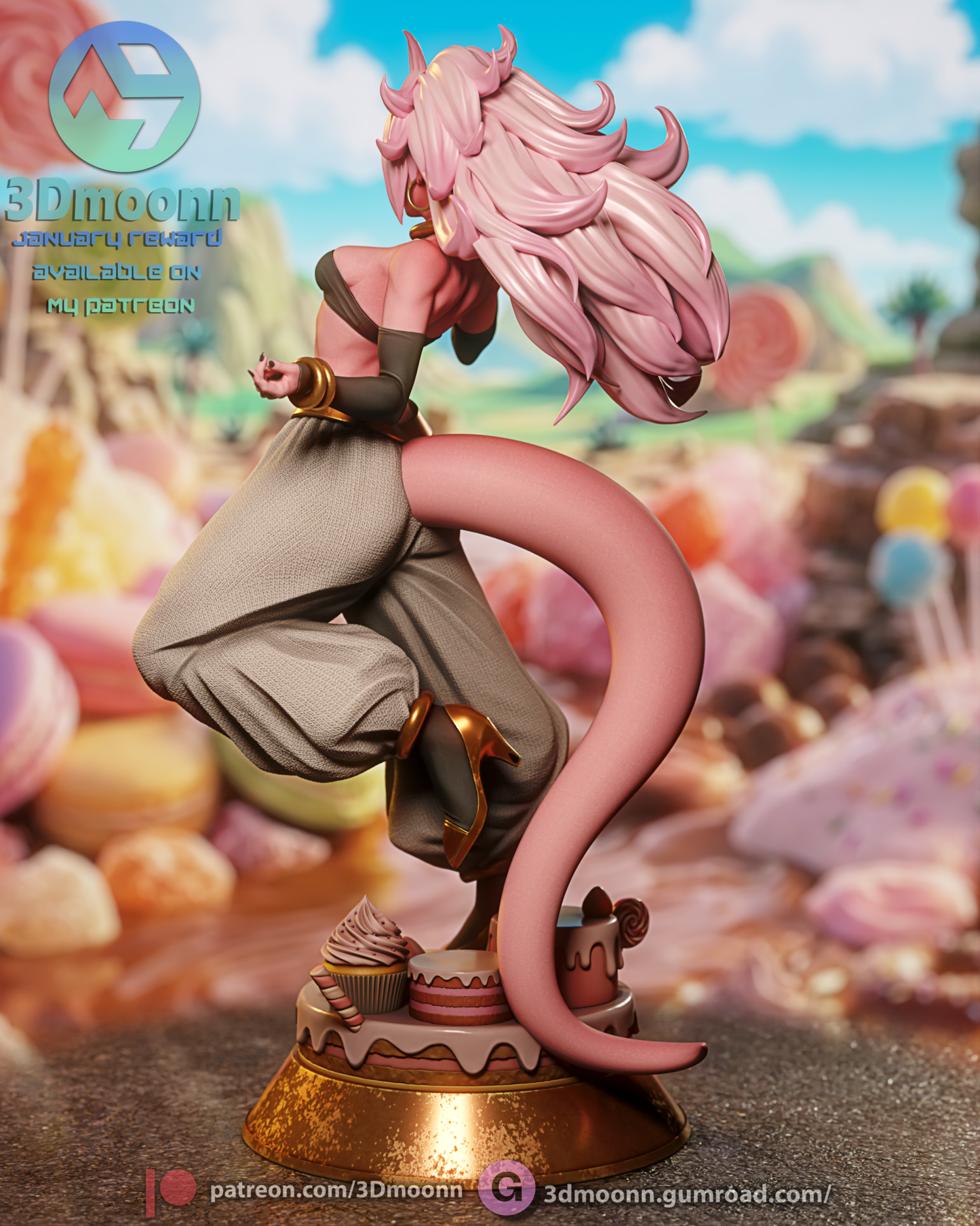 Android 21 - 3DMoonn - Dark Forge Arts