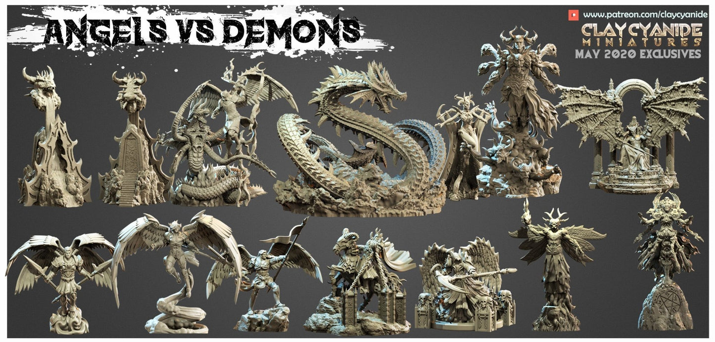 Angels vs Demons - ClayCyanide - Dark Forge Arts