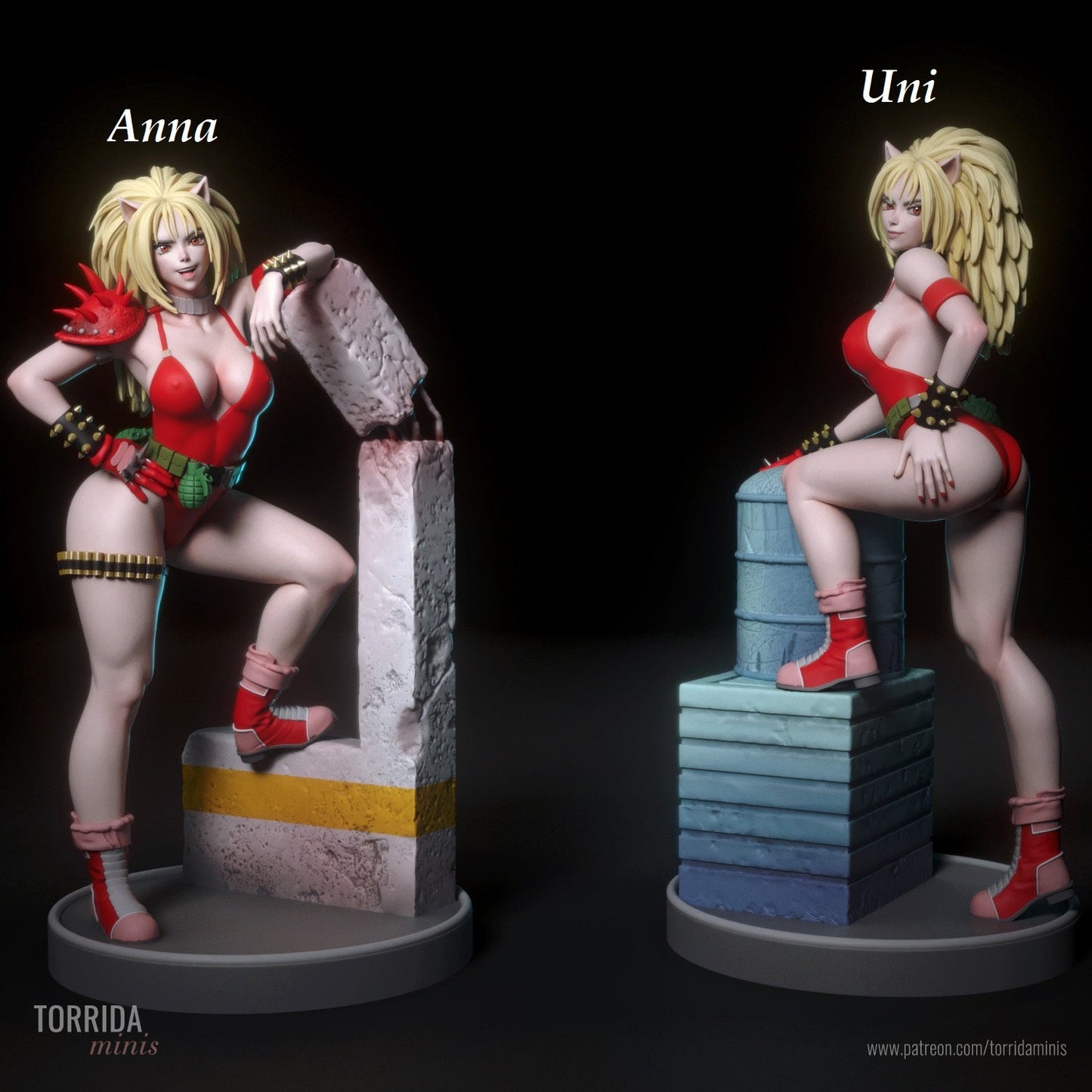 Anna and Uni Puma - Torrida Minis - Dark Forge Arts