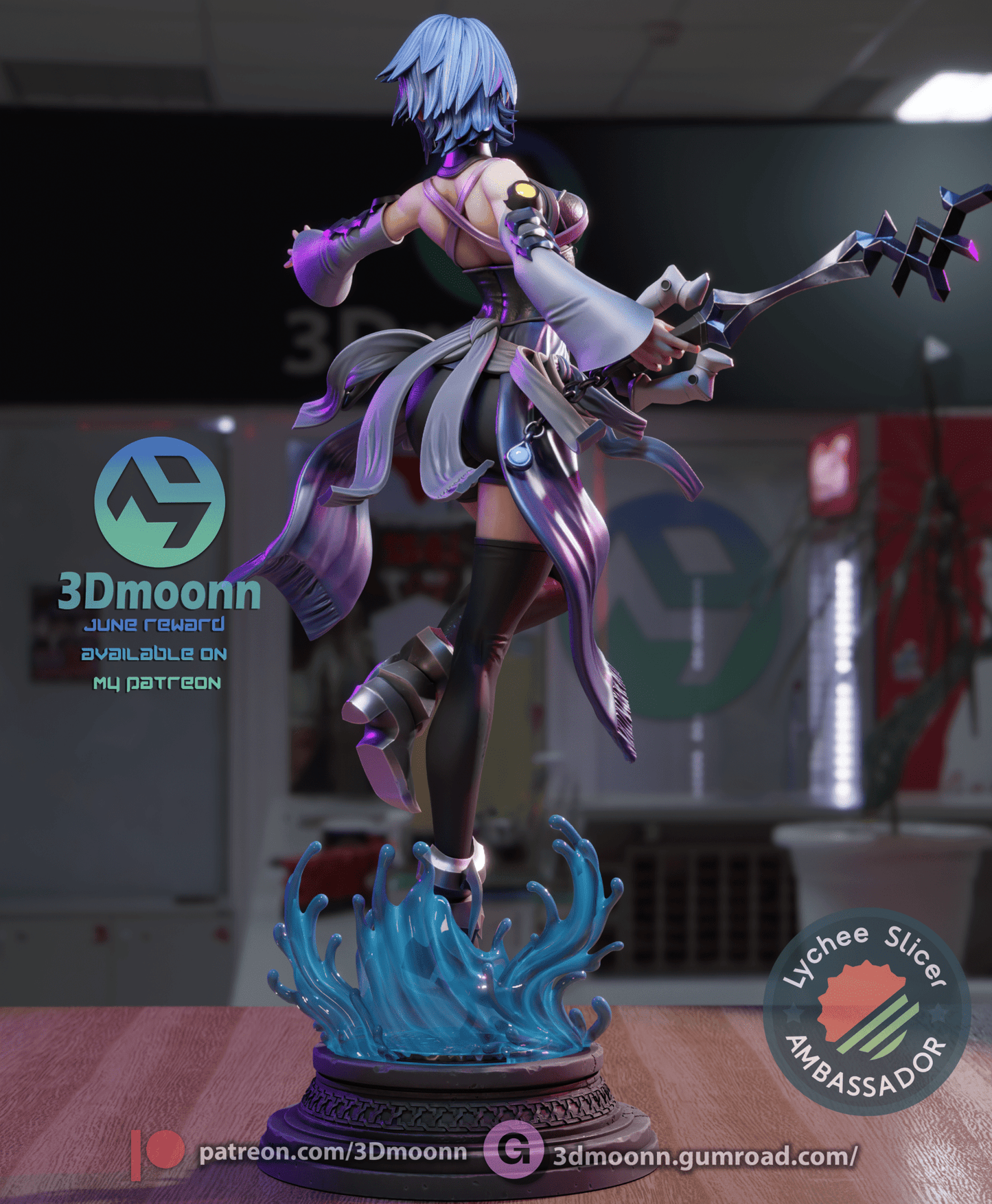 Aqua - Kingdom Hearts - 3DMoonn - Dark Forge Arts