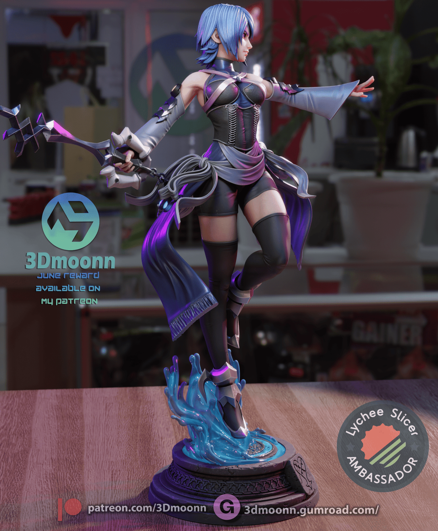 Aqua - Kingdom Hearts - 3DMoonn - Dark Forge Arts