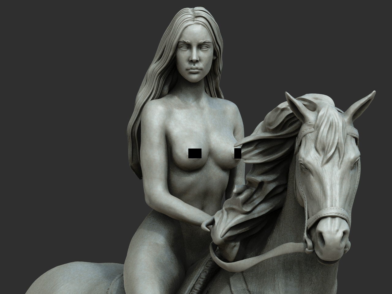 Arwen on horse - CA 3D Studios - Dark Forge Arts