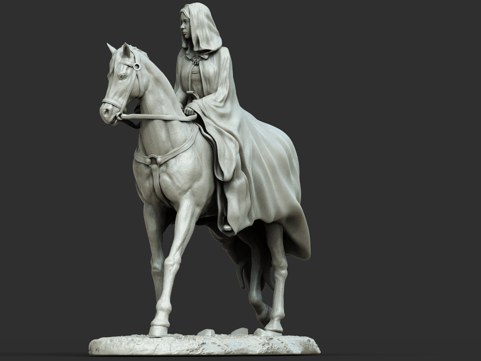 Arwen on horse - CA 3D Studios - Dark Forge Arts