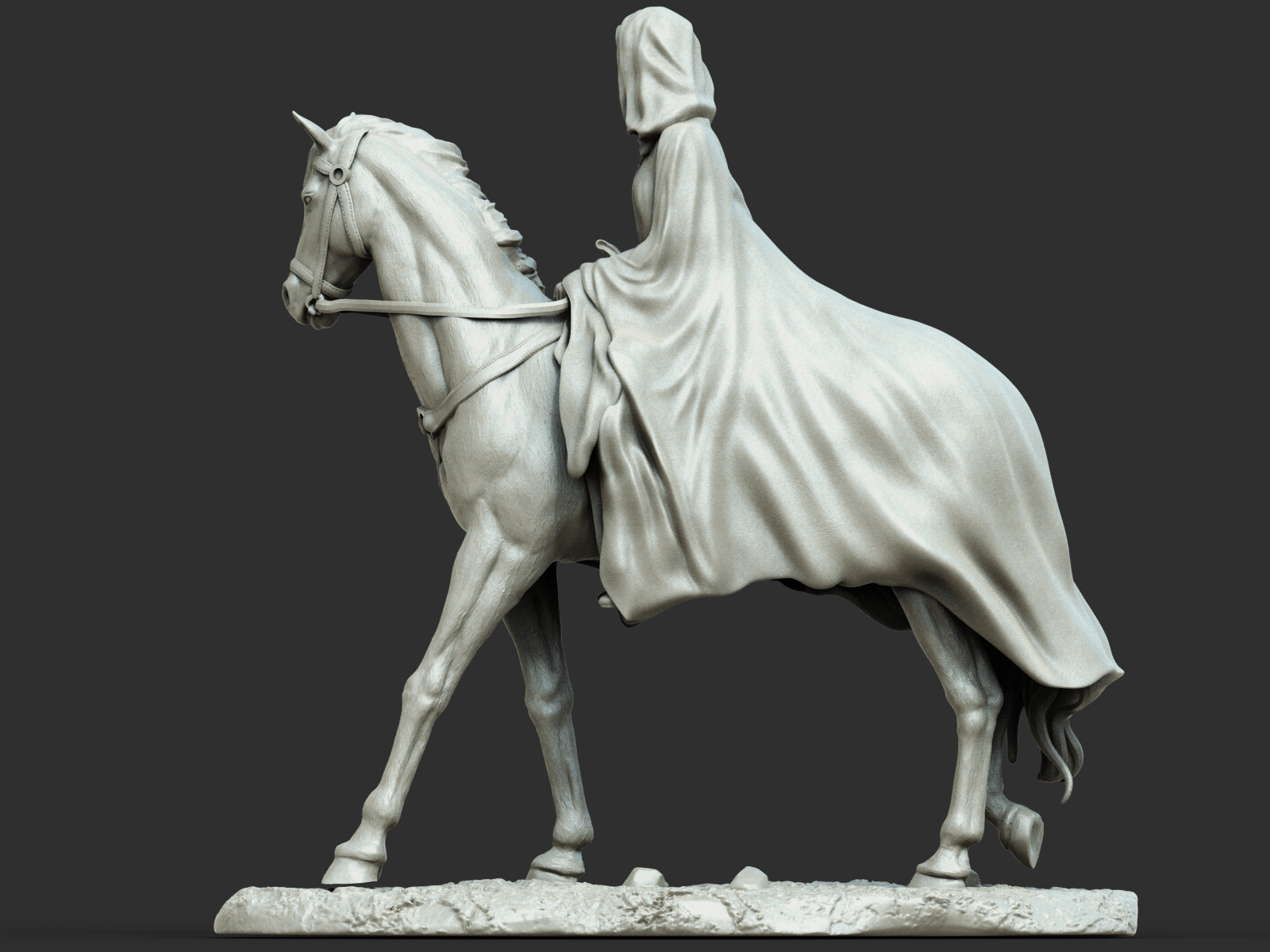 Arwen on horse - CA 3D Studios - Dark Forge Arts