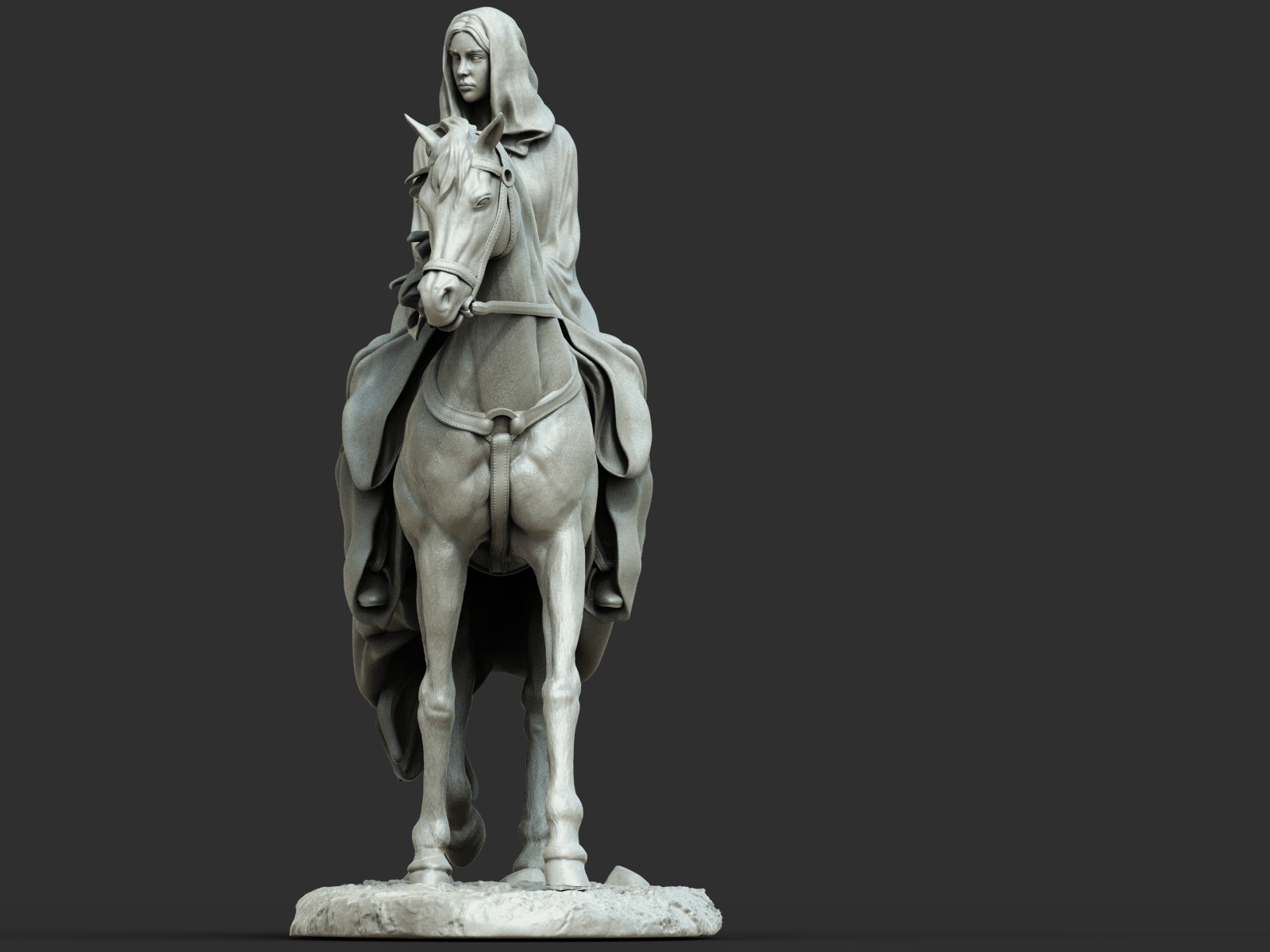 Arwen on horse - CA 3D Studios - Dark Forge Arts