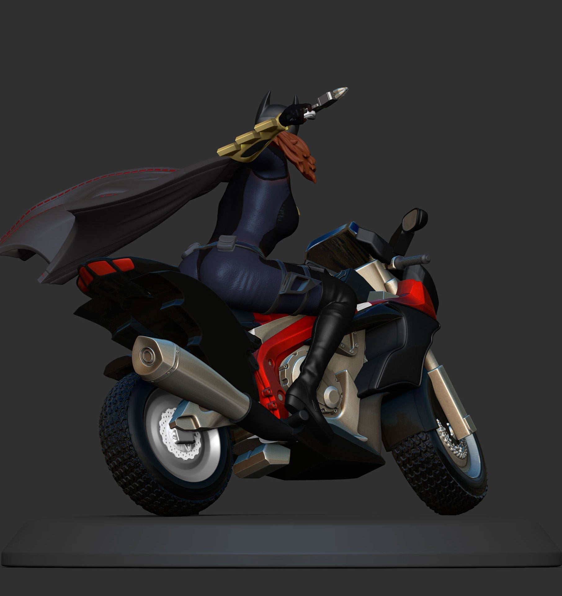 Batgirl on bike - Artifex3D - Dark Forge Arts