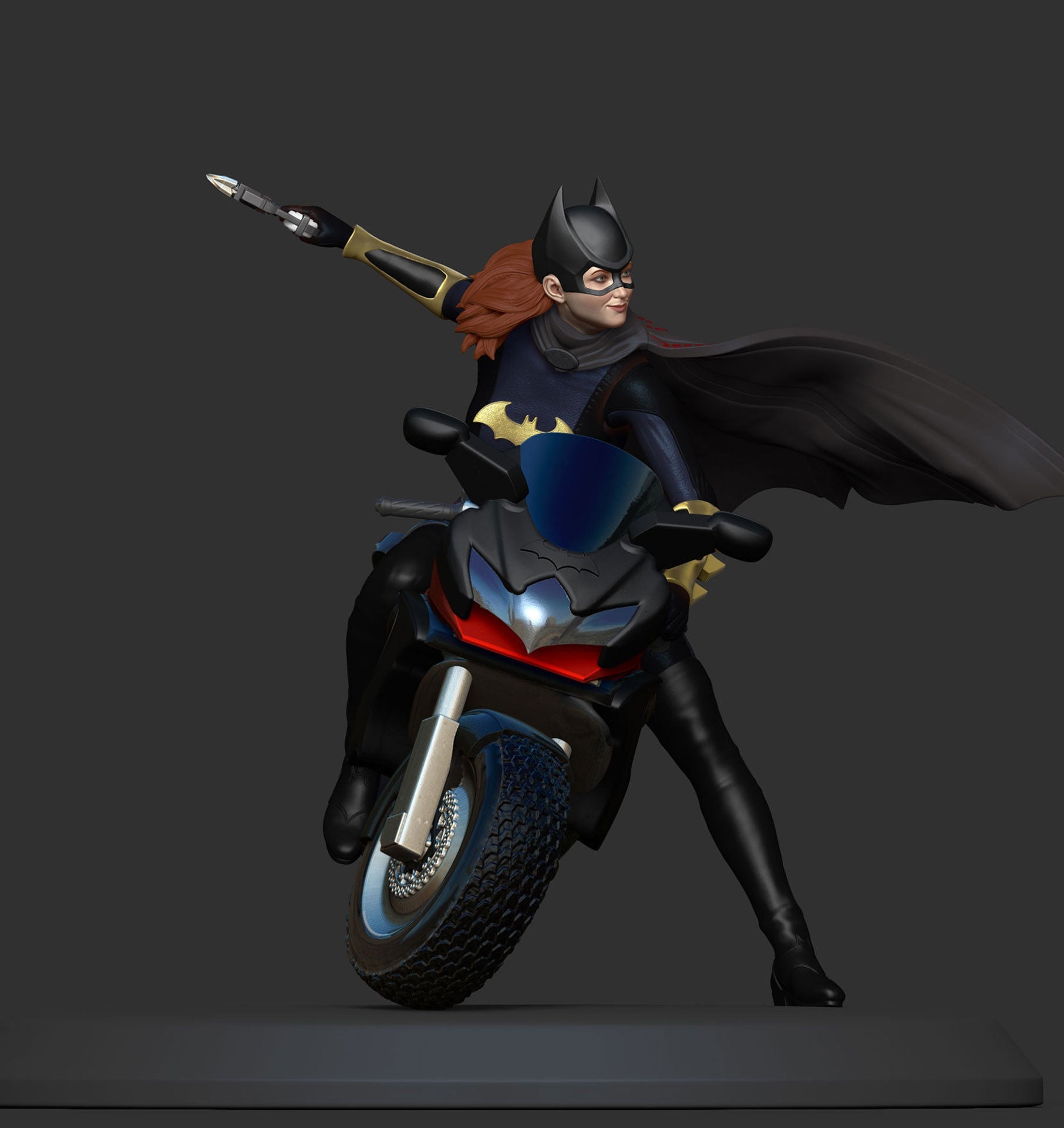 Batgirl on bike - Artifex3D - Dark Forge Arts