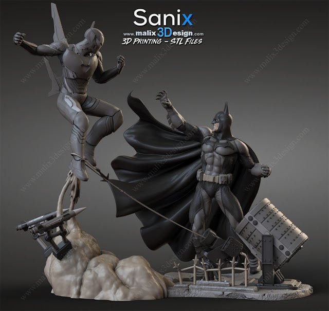 Batman vs Ironman - Sanix3D - Dark Forge Arts