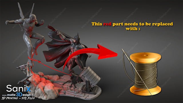 Batman vs Ironman - Sanix3D - Dark Forge Arts