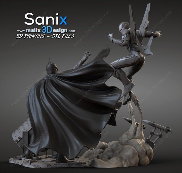 Batman vs Ironman - Sanix3D - Dark Forge Arts