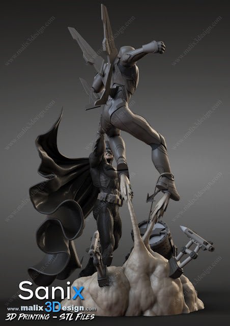 Batman vs Ironman - Sanix3D - Dark Forge Arts