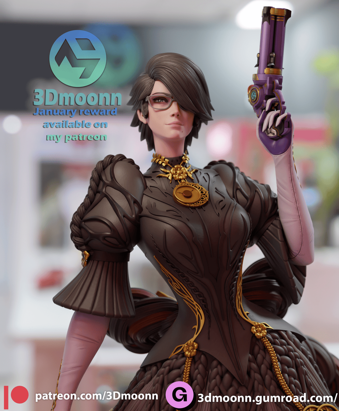 Bayonetta - 3DMoonn - Dark Forge Arts