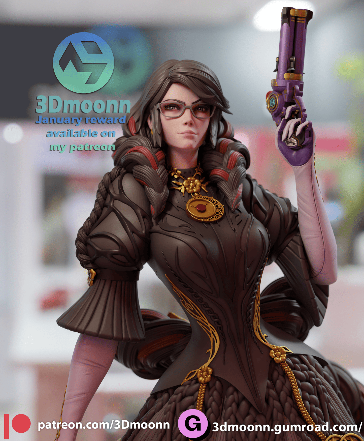 Bayonetta - 3DMoonn - Dark Forge Arts