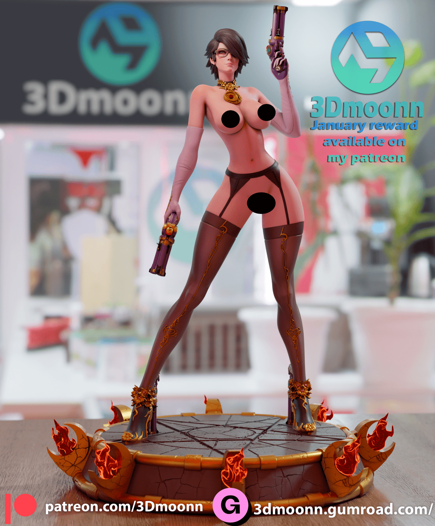 Bayonetta - 3DMoonn - Dark Forge Arts