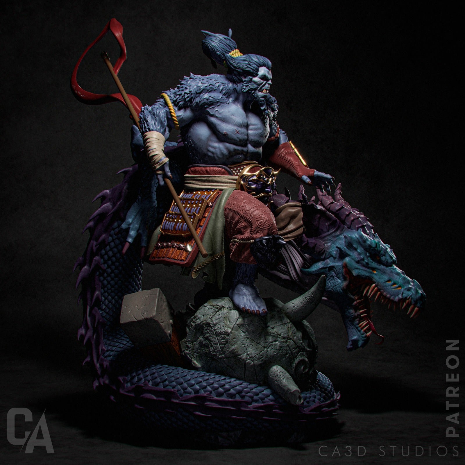 Beast Samurai - CA 3D Studios - Dark Forge Arts